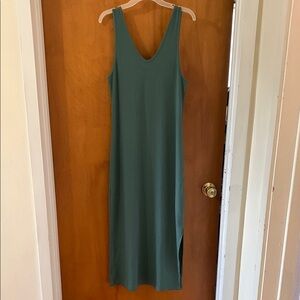Abercrombie Green Ribbed Midi Dress